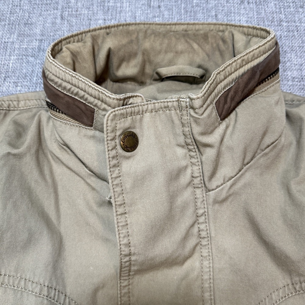 VTG Cabela's Medium Khaki Utility Jacket Outdoor Gear Military Hunting Fishing - Picture 8 of 15